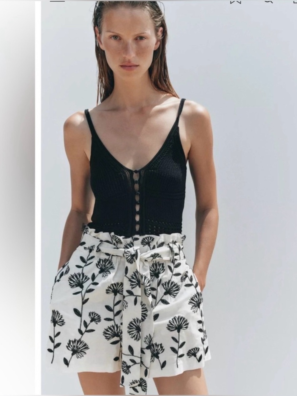🔥🔥Zara linen blend shorts